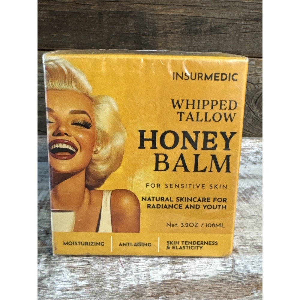 INSURMEDIC Whipped Tallow Honey Balm 3.2oz/108mL Moisturizer Anti-Aging